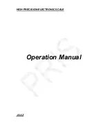 JS-AZ PRIS SCALE Operation Manual preview