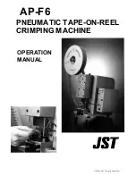 Предварительный просмотр 1 страницы JST AP-F6 Operation Manual