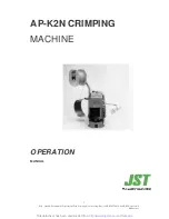 Предварительный просмотр 1 страницы JST AP-K2N Operation Manual