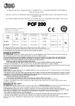 jtc PCF 200 Installation - Exercise And Maintenance Instructions предпросмотр