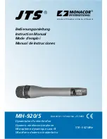 JTS MH-920/5 Instruction Manual preview