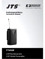 Предварительный просмотр 1 страницы JTS PT-850B Instruction Manual