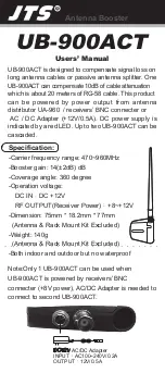 JTS UB-900ACT User Manual preview