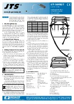 JTS UT-16HW/1 Quick Start Manual предпросмотр