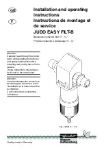 Предварительный просмотр 1 страницы Judo 8070646 Installation And Operating Instructions Manual