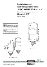 Preview for 1 page of Judo JHF-T Installation And Operating Instructions Manual