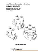 Preview for 1 page of Judo JPF-QC DN 125 Installation And Operating Instructions Manual