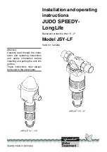 Judo JSY-LF Installation And Operating Instructions Manual preview