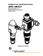 Judo JUKO-LF Installation And Operating Instructions Manual preview