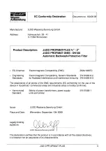 Preview for 3 page of Judo PROFIMAT JPF-AT DN 100 Installation And Operating Instructions Manual