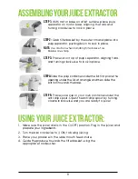 Preview for 8 page of Juiceman JM3000 Instruction Booklet