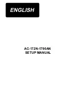 Preview for 1 page of JUKI AC-172N-1790AN Setup Manual