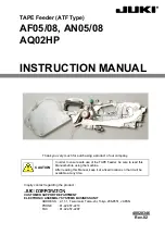 JUKI AF05 Instruction Manual предпросмотр