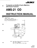 JUKI AMS-21 OD Instruction Manual предпросмотр