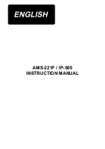 JUKI AMS-221F Instruction Manual preview