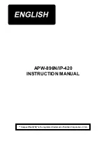 JUKI APW-896N/IP-420 Instruction Manual preview