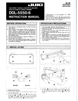 JUKI DDL-5550-6 Instruction Manual preview