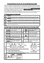 Предварительный просмотр 2 страницы JUKI DDL-8700B-7 Cautions For Safety