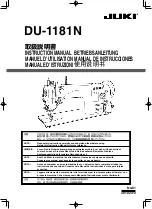 JUKI DU-1181N Instruction Manual preview