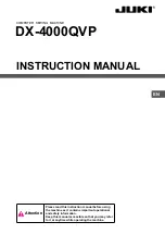 JUKI DX-4000QVP Instruction Manual preview