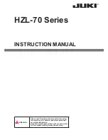 Предварительный просмотр 1 страницы JUKI HZL-70 series Instruction Manual