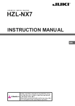 Предварительный просмотр 1 страницы JUKI HZL-NX7 Instruction Manual