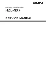 JUKI HZL-NX7 Service Manual preview