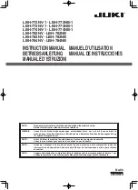 JUKI LBH-772NB-1 Instruction Manual предпросмотр