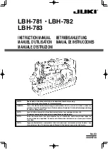 JUKI LBH-781 Instruction Manual preview