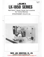 Preview for 1 page of JUKI LK-185 2-30 Engineer'S Manual