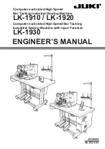 Preview for 1 page of JUKI LK-1910 Engineer'S Manual