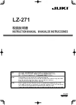 JUKI LZ-271 Instruction Manual preview