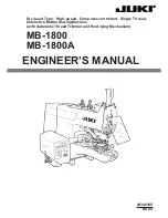 JUKI MB-1800 series Engineer'S Manual предпросмотр