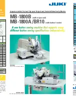 Preview for 1 page of JUKI MB-1800A/BR10 Specifications