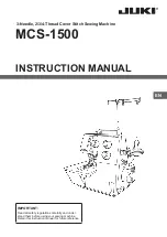 JUKI MCS-1500 Instruction Manual preview