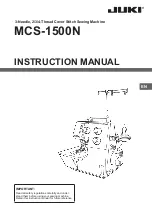 JUKI MCS-1500N Instruction Manual предпросмотр