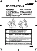 Предварительный просмотр 1 страницы JUKI MF-7200D/U45 Instruction Manual