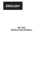 JUKI MF-7500 Series Instruction Manual preview