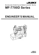 JUKI MF-7700D Series Engineer'S Manual предпросмотр