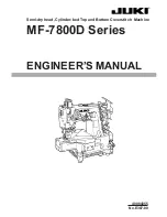 JUKI MF-7800D Series Engineer'S Manual предпросмотр