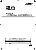 Предварительный просмотр 1 страницы JUKI MH-380 Instruction Manual