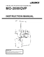 JUKI MO-2000QVP Instruction Manual предпросмотр