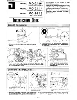 JUKI MO-2404 Instruction Book preview