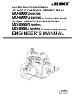 JUKI MO-6000S series Engineer'S Manual предпросмотр