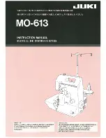 JUKI MO-613 Instruction Manual предпросмотр