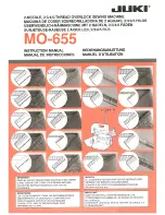 Предварительный просмотр 1 страницы JUKI MO-655 Instruction Manual