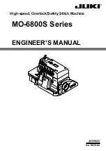 Preview for 1 page of JUKI MO-6800S Series Engineer'S Manual