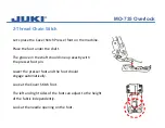 Предварительный просмотр 8 страницы JUKI MO-735 Dealer Training Manual