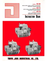 JUKI MO-804 Instruction Book preview