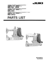 Предварительный просмотр 1 страницы JUKI MS-191 Parts List